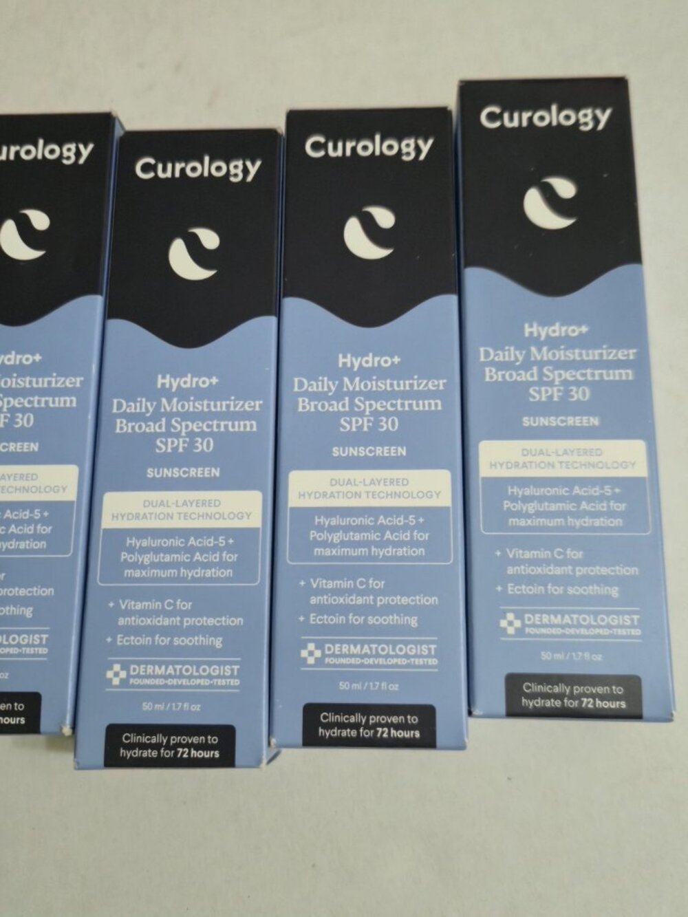 Curology Hydro+ Daily Moisturizer SPF 30 Sunscreen 50ml Lot of 4 New Sealed